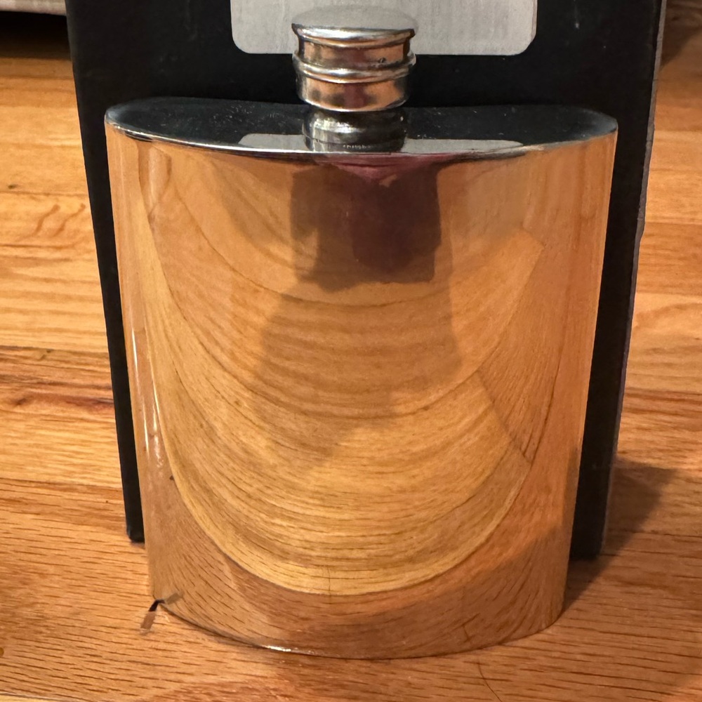 Steadfast and Strong, Genuine Pewter Hip flask, 6oz, Brand New